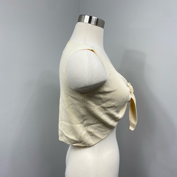 Shein Yellow Tie Crop Top - Picture 14 of 14